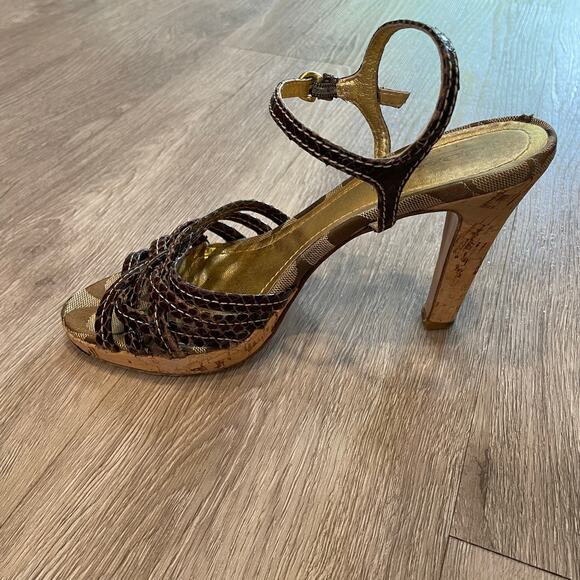 Coach Womens Stilettos Heels Sandals Size 6 Designer High End Luxury Elegant - Picture 3 of 9